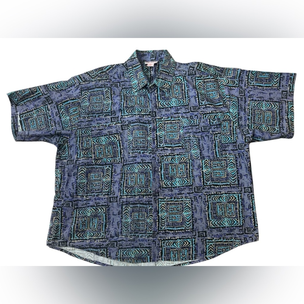 Campus Tribal purple Save by the bell Screech Party button down 2X